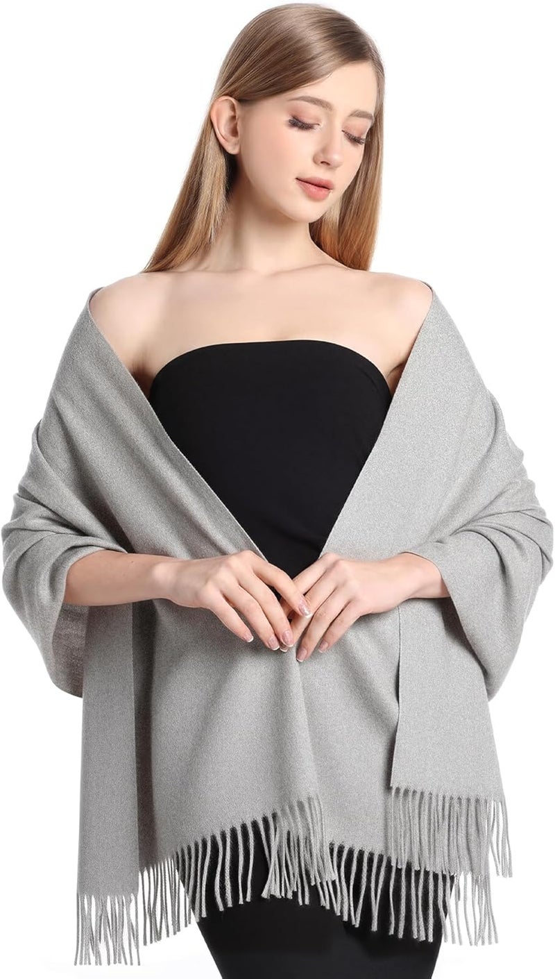 Sofier Pashmina Shawls And Wraps for Women for Evening Dress Warm Winter Scarf Wedding Bride Bridesmaid Gifts Cashmere Feel - Image 3